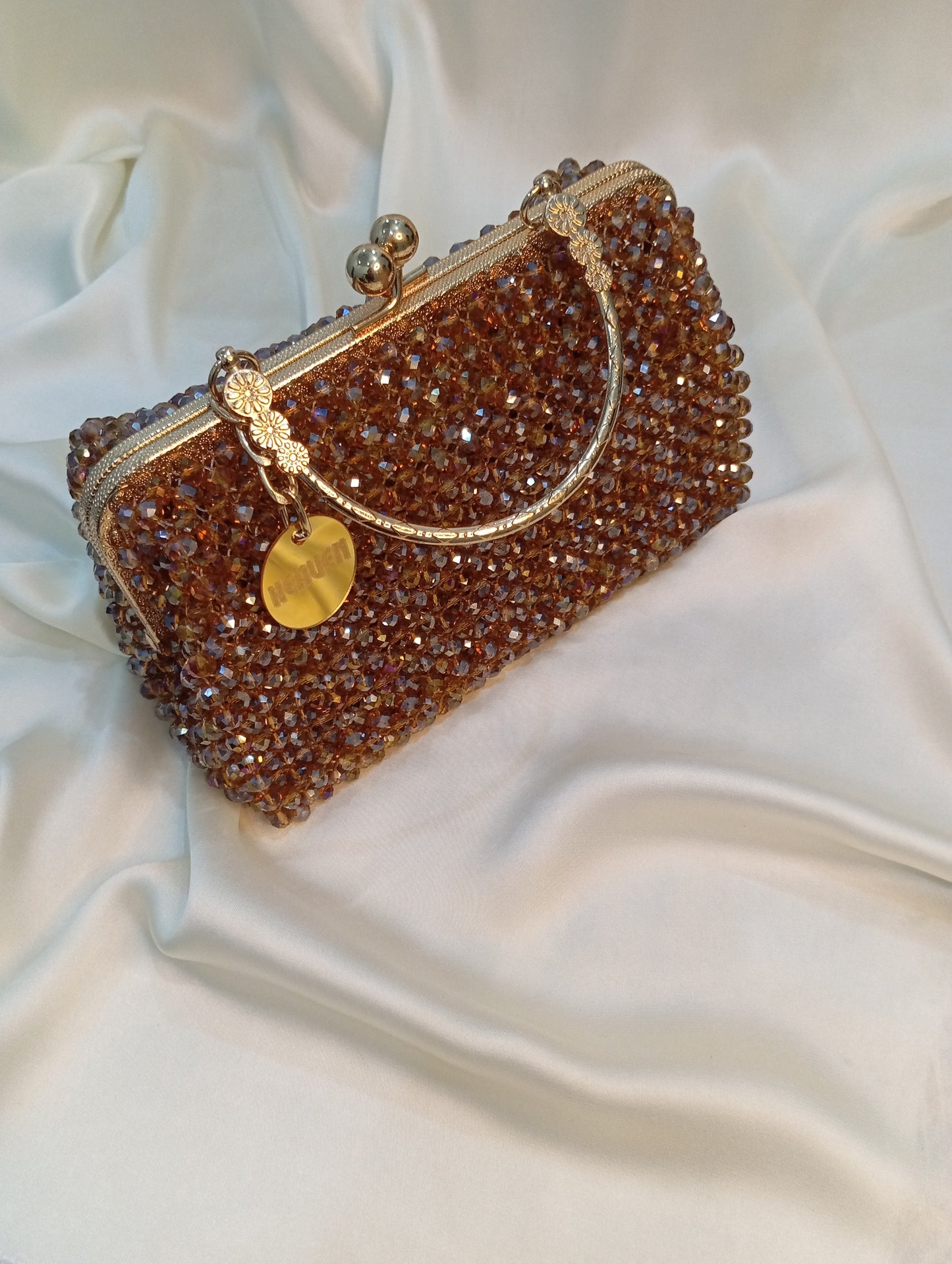 Crystals clutch bag