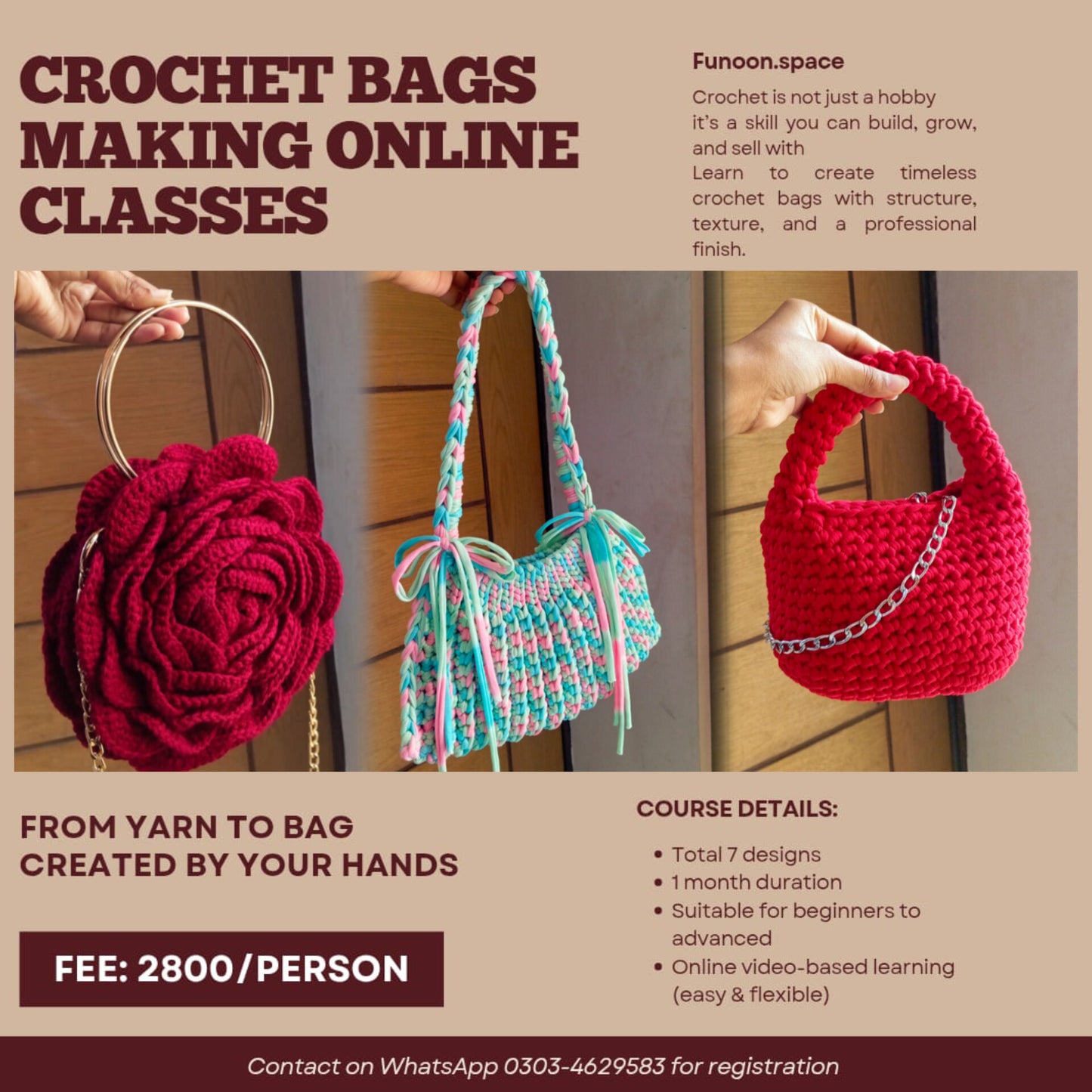 Crochet bags making online course
