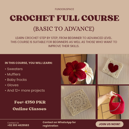 Crochet Basics to Advance online classes