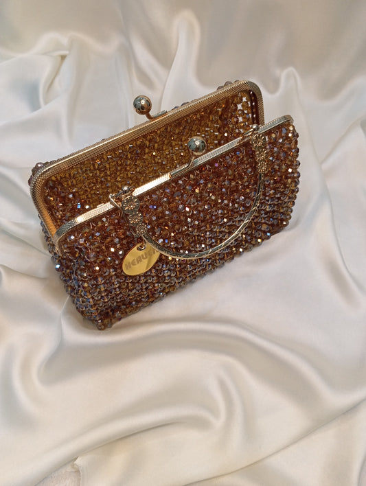 Crystals clutch bag