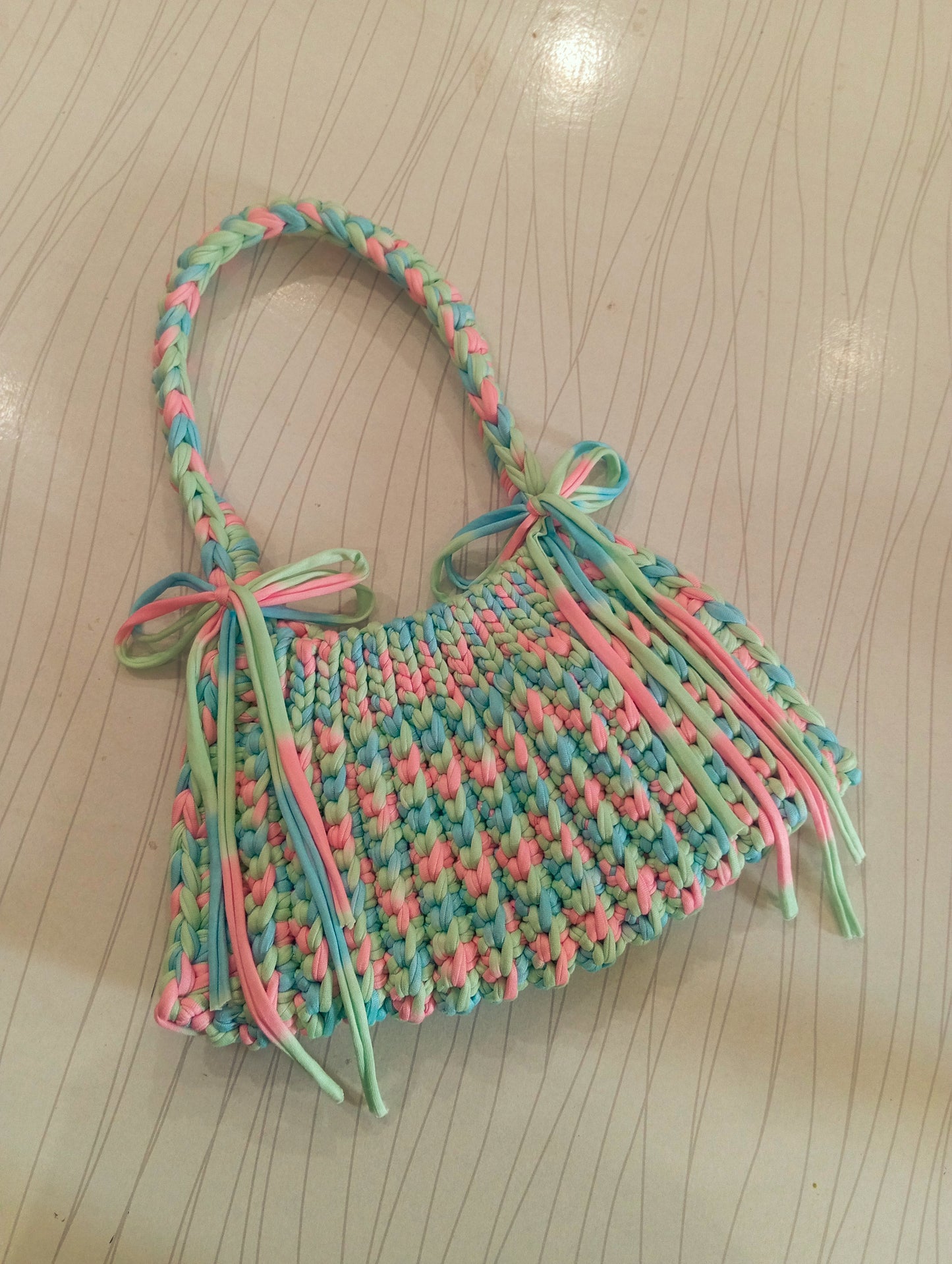 T-shirt yarn evening bag