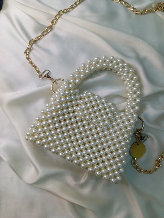 Pearl beaded bag