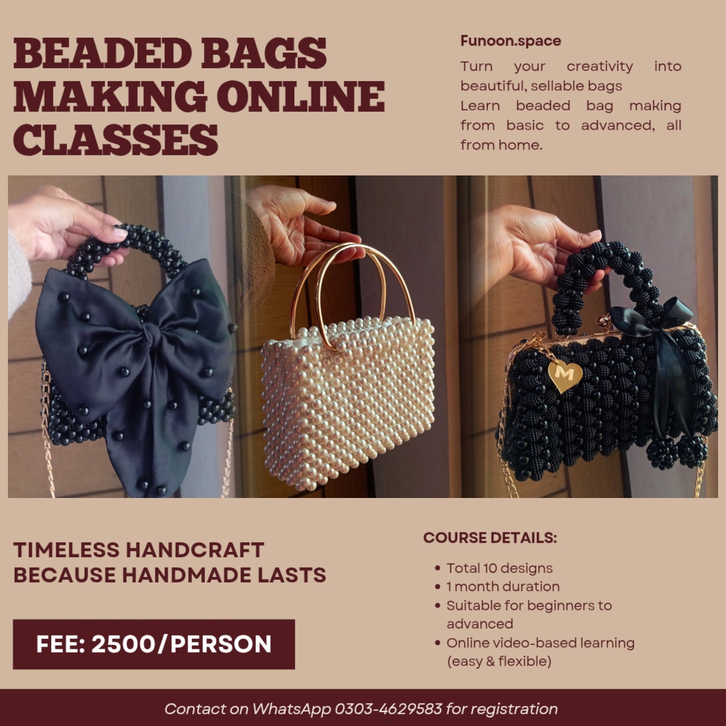 Beaded bags making online course
