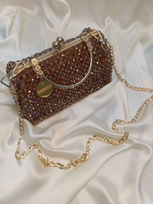 Crystals clutch bag
